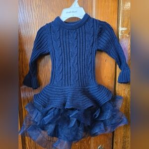 Bonnie Jean Navy Sweater Dress 3T